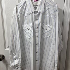 Karman Silver Collection Pearl Snap Western Cowboy VINTAGE, 2xl